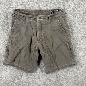 Kuhl Shorts Men's 32x10 Gray Ramblr Vintage Patina Dye Cargo Hike Climb Camp